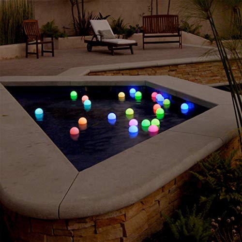 FlashingBlinkyLights Floating Lights for Pool (Set of 12) 3” Round Light Up Pool Glow Balls Color Changing Pool Decorations LED Lighted Balls for Pool - Image 5