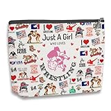 Wrestling Gifts for Girls Women Wrestler Girl Makeup Bag for Wrestle Athlete Fans Wrestling Coach Mom Gifts Wrestling Gifts for Her Friend Daughter Sister Inspirational Gifts for Women