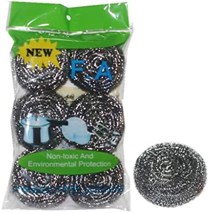 12 Pack Stainless Steel Scrubber, Steel Wool Scrubber,Steel Wool Pads,Metal Dish Washing Scrubbers,Metal Sponge,Steel Wool Scrubber for Cleaning Ovens Sinks Dishes Pans Kitchen Pots — 사진 5