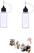 DIY Needle Bottle 10ml x 2pcs Glue Dispenser Dropper Resin Craft Handmade Precision Work (Clear, 10ml)
