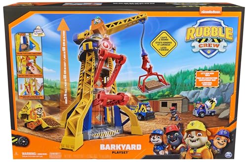 Ruben & Compagnie - Brico Park - Grue de Chantier Interactive - Véhicule Figurine Ruben Et Compagnie À Collectionner - Avec Sable Magique Kinetic Sand - Pat Patrouille Jouet - Jouet Enfant 3 Ans et +