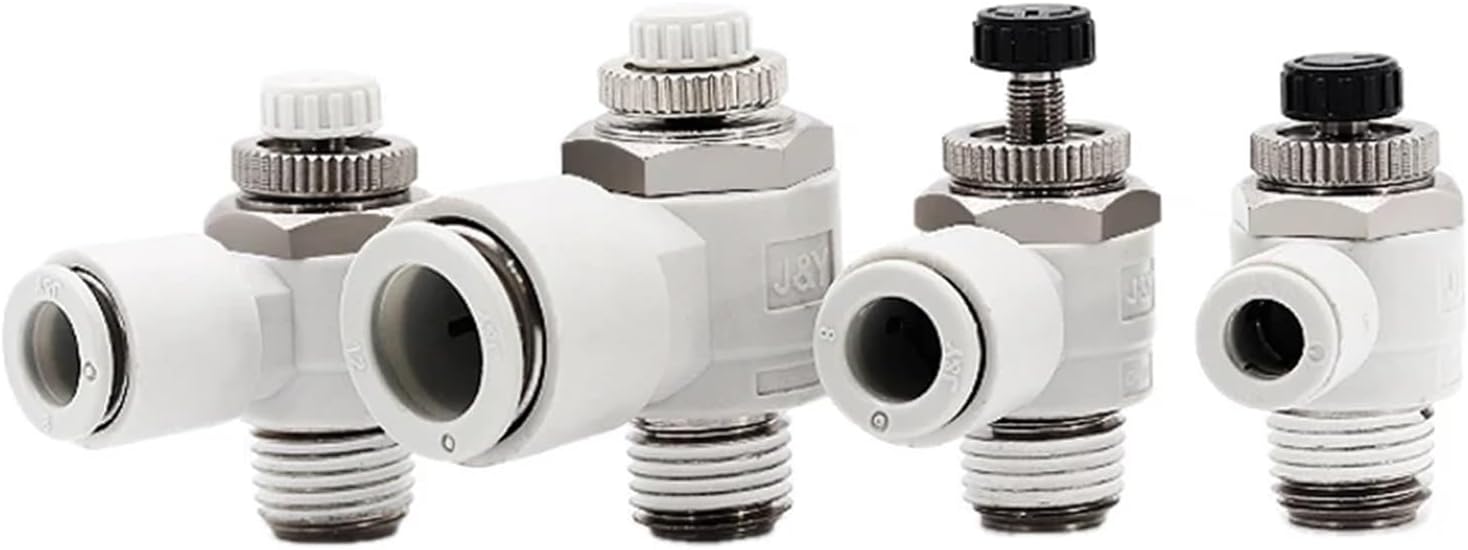 6個 AS1201F/2201F/3201F-M5/01/02-04A/06A シリンダースロットル速度制御空気圧コネクター排気/吸