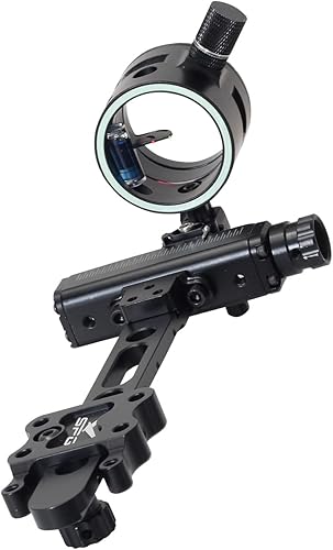 Miniatura 9 de SOPOGER Vista de arco de tiro con arco para arcos compuestos, objetivo de caza, un solo pin o vista de arco de 5 pines con lente de alcance 6X 1.75,