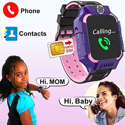 GBD Smart Watch for Kids- Smartwatch Phone with Call Games SOS Alarm Clock 12/24 Hr,Kids Digital Wrist Watch Stopwatch for Boys Girls Age 3-12 Students School Learning Toys Birthday Gifts (Purple) - Thumbnail 2