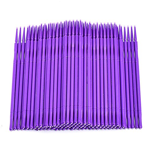 N/ A 100pcs Disposable Cotton Swabs Tattoo Makeup Eyelash Tattoo Swabs(Purple)