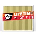 K&N 20x24x1 HVAC Furnace Air Filter, Lasts a Lifetime, Washable, Merv 11, the Last HVAC Filter You Will Ever Buy, Breathe Safely at Home or in the Office , HVC-12024,1 Count (Pack of 1)