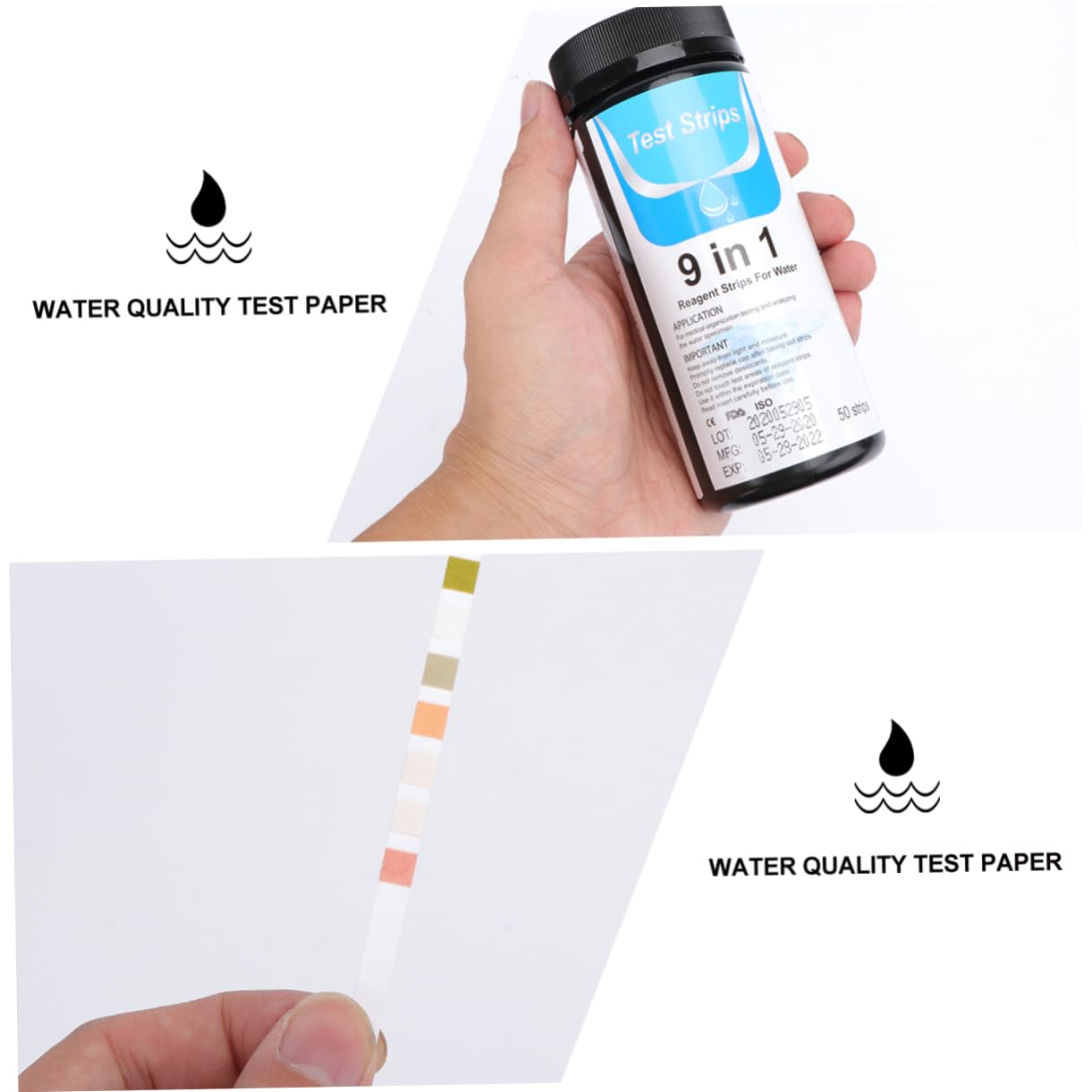 3 Sätze Wasserqualitätsteststreifen Pool-teststreifen Hochempfindliche Teststreifen Ph -tester Wassertestpapiere Prüfen Ph Test Papier Colorful 50 Stück * 3