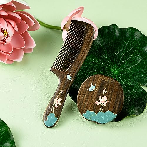 Peine Natural Antiestático de Madera TAN MUJIANG miniatura 4