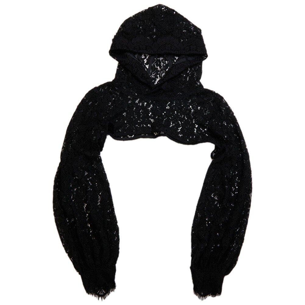 Sweat à capuche en dentelle y2k idéal pour votre prochain festival musical rave