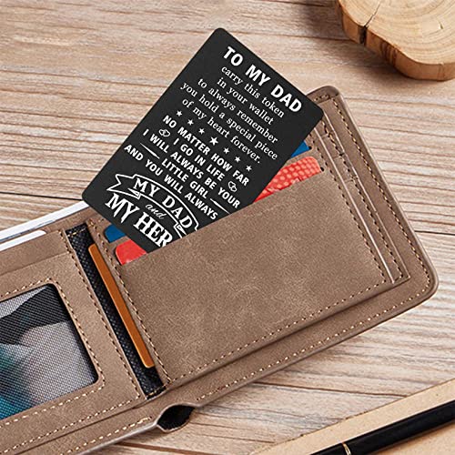 Dad Gifts from Daughter, Dad Wallet Card, I Will Always Be Your Little Girl, I Love You Dad Birthday Card, My Daddy Fathers Day, Christmas - Image 4