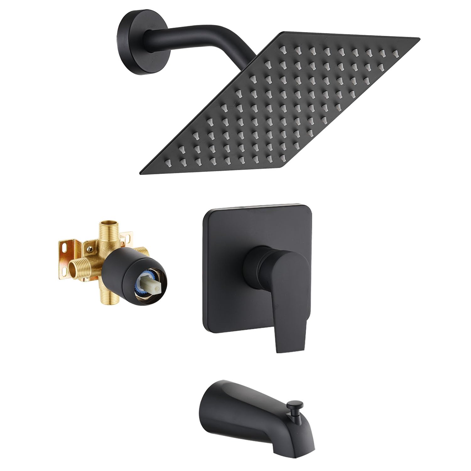 Photo 1 of Golingshow Tub Shower Faucet Set, Black Matte