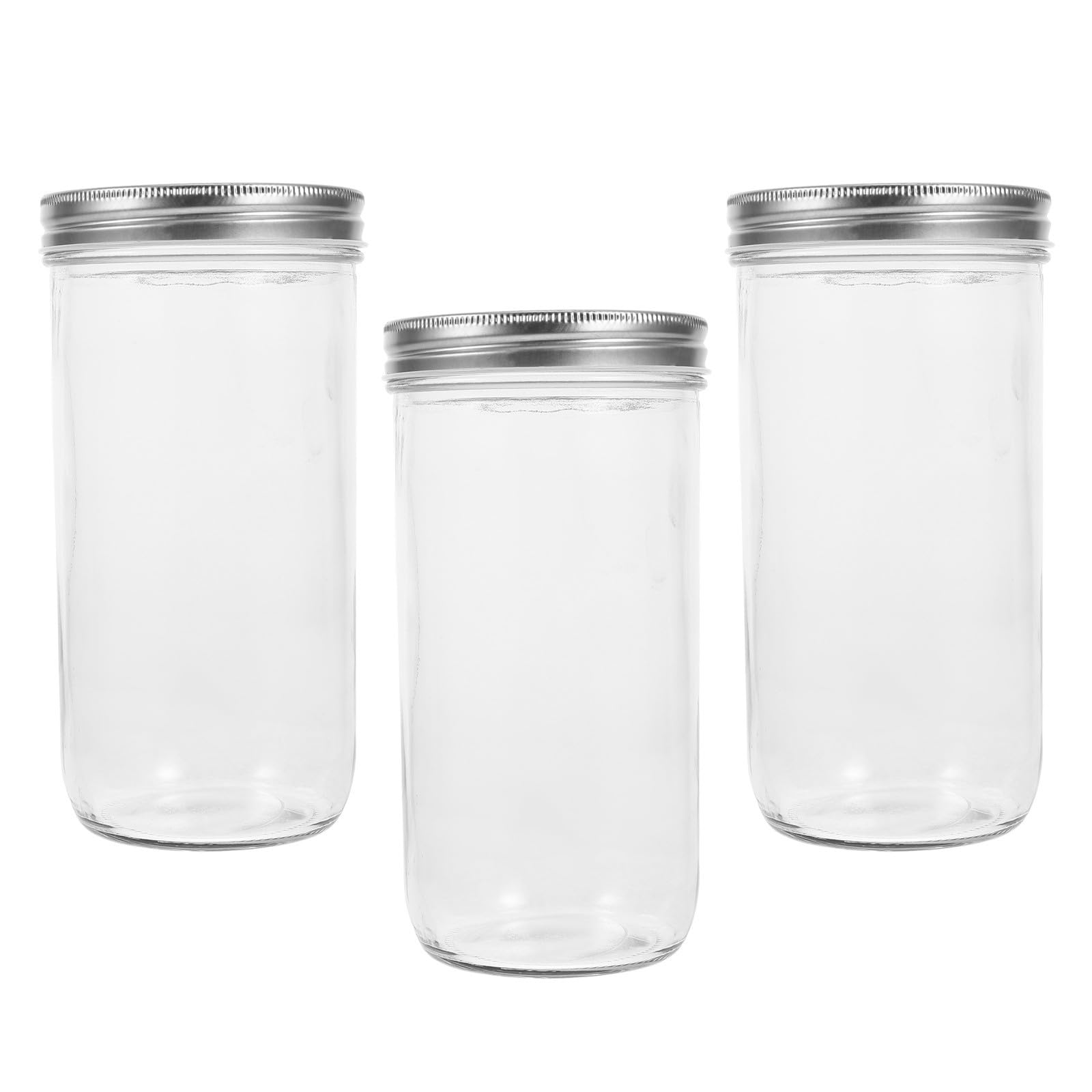 Hemobllo 3 Piezas Tarro de Cristal para Almacenar 36oz con Tapa de Vidrio