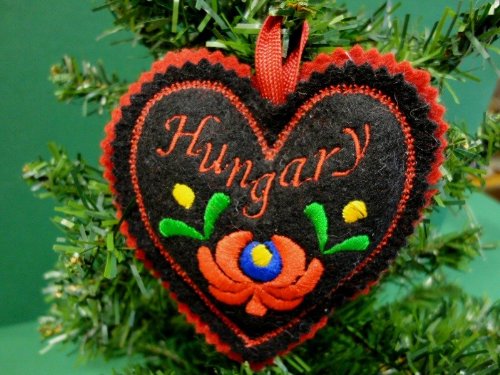 Hungarian Heart Christmas Ornament