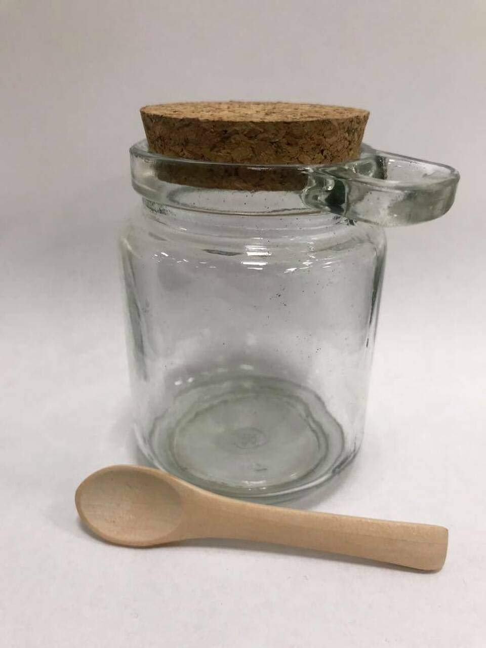Buy Glass Storage Jars with Cork and Spoon x Pack of 6 Online at