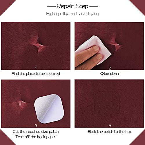 image for BONAIER Leather Repair Patch 17X79 inch Large Self-Adhesive Leather Re