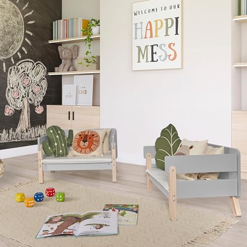 Dream On Me Osko Convertible Toddler Bed Made with Sustainable New Zealand Pinewood in Grey, BSA & Greenguard Gold Certified, Non-Toxic Finish - image 7