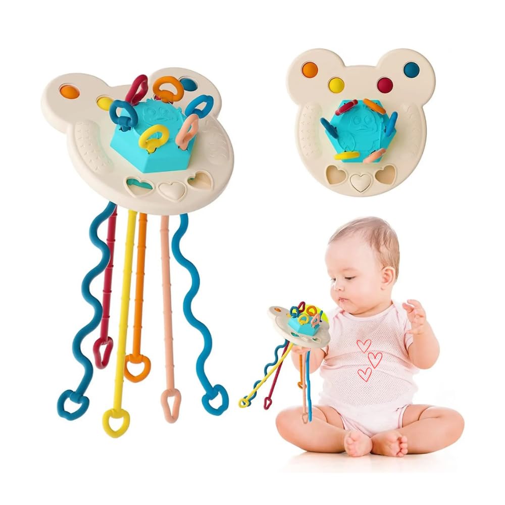 Montessori Pull String Activity Toy Sensory Development Fun