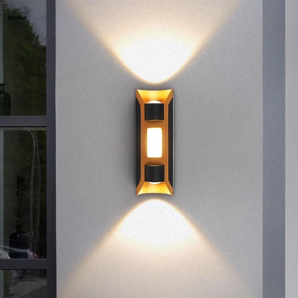 Kinkiet ścienny do sypialni, oświetlenie wewnętrzne, korytarz, na zewnątrz, wodoodporna lampa z ruchem w górę i w dół do ganku, patio, ogrodu