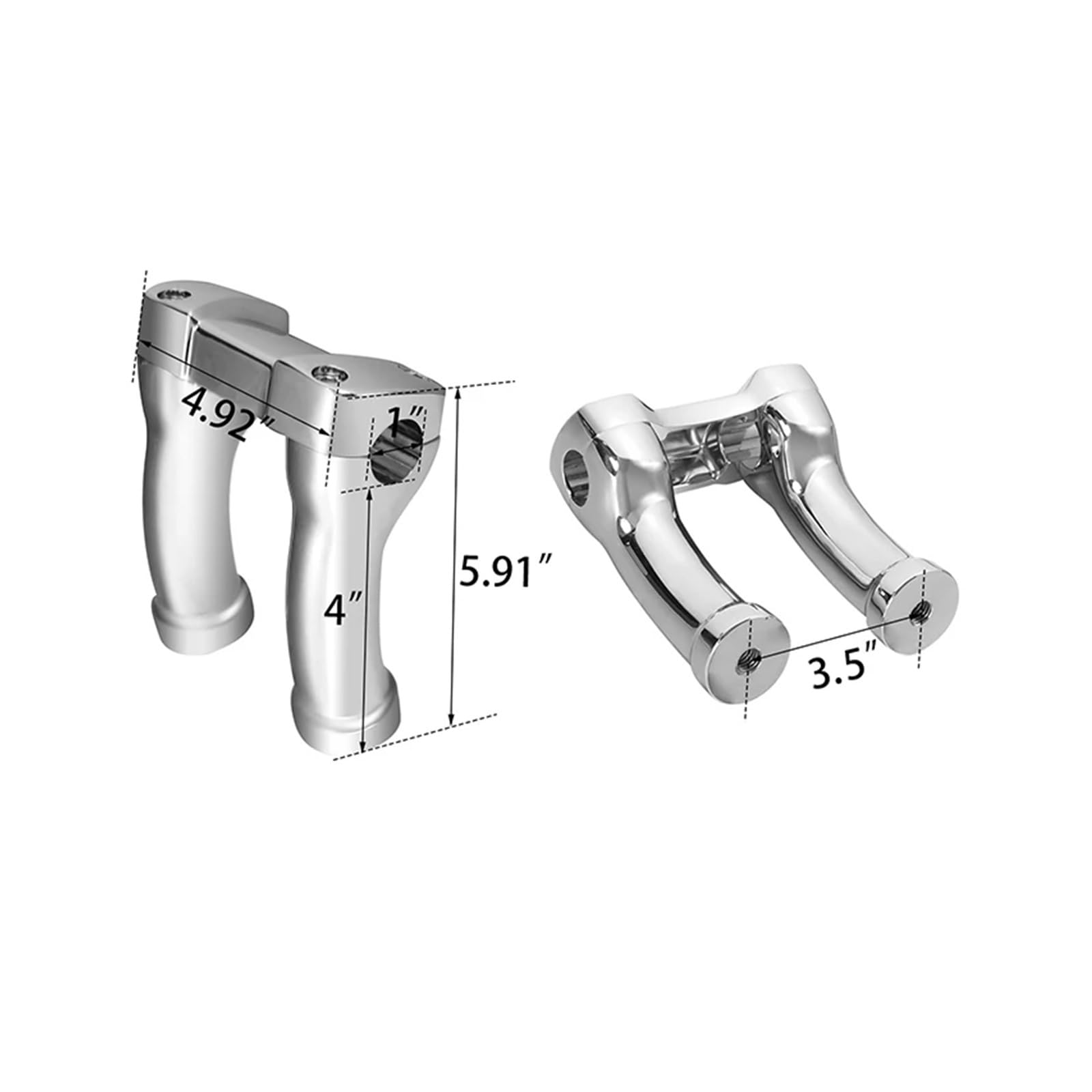 Moto Handlebar Riser Per Suzuki Per Intruder Per Volusia per Marauder 1600 Moto Chrome 4 "Manubrio Riser 1" Bar Rialzi manubrio moto