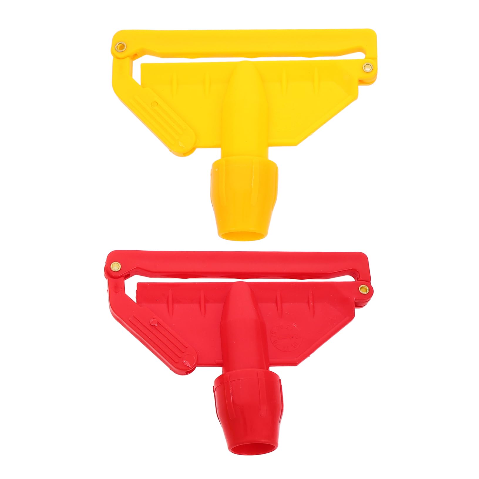 FOMIYES Mop Head Detachable Clip Mop Head Holder Mop Stick Clip Commercial Mop Clip Mop Accessories Easy Replacement Red Yellow