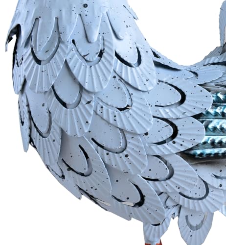 Baenrcy CS003 12 Inch Rooster Statue Chicken Sculpture Garden Decoration Metal Yard Art thumb #5