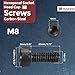 Kozelo 25pcs Socket Head Cap Screws - [M8-1.25 x 20mm] Alloy Steel Black Oxide Grade 12.9 Internal Hex Screw for 3D Printer Furniture Industrial Use, Black