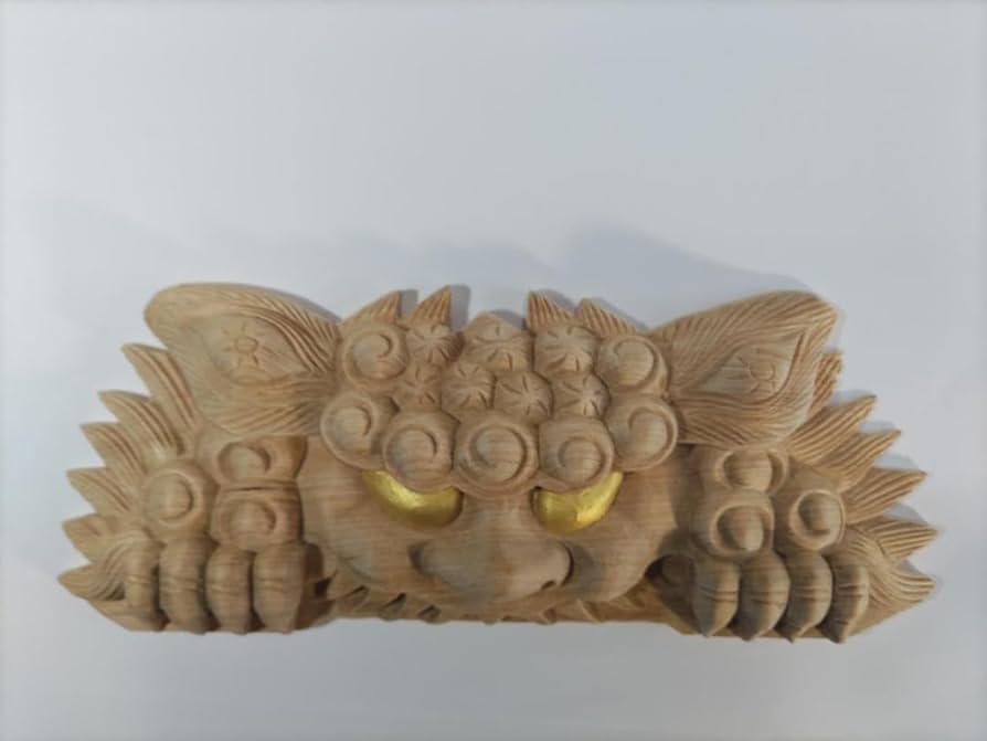 ★☆金目【獅子噛み】幅30ｃｍ、魔除け！お祭り、山車、神輿　だんぢり彫刻部材 【獅子】幅30cm 魔除け！お祭り、山車、神輿 だんぢり彫刻部材 ◇