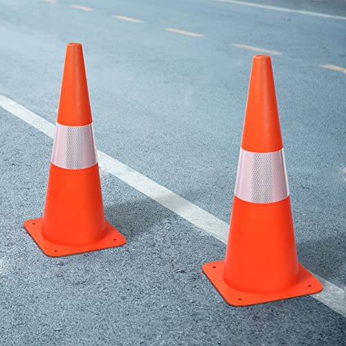 Warnkegel 30cm,4 Stück Verkehrshütchen Markierungshütchen,stapelbar Warnleitkegel Leitkegeln,Verkehrskegel,Straße Sicherheit Markierungshütchen für Outdoor Aktivitäten und Festliche Veranstaltungen