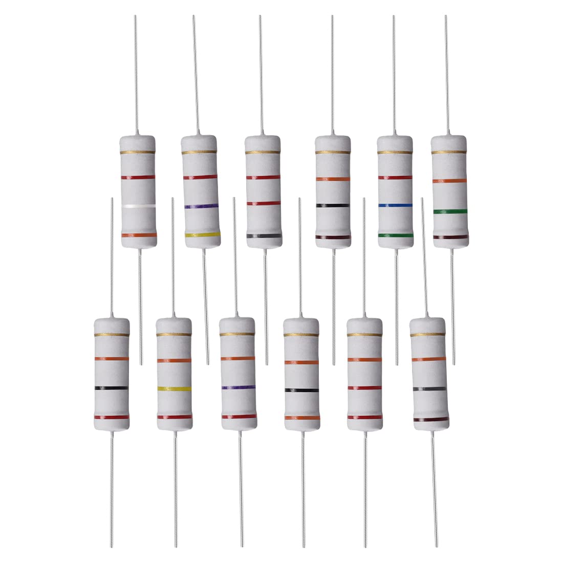 YOKIVE 20 Pièces Métal Oxyde Film Résistances, Axe Plom Résistance