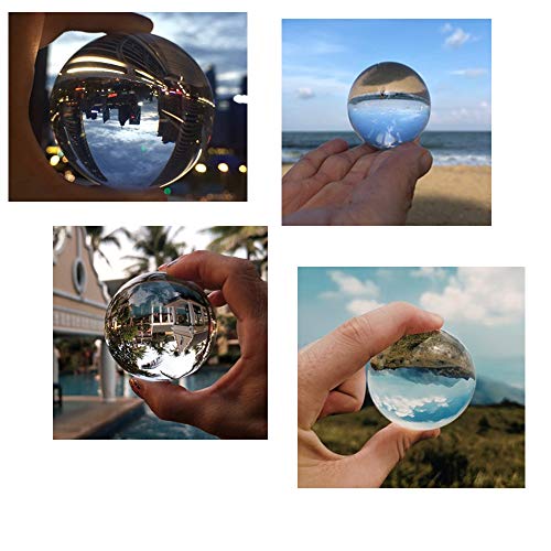Longwin 50Mm(2 Inch) K9 Photography Solid Crystal Glass Ball Sphere With Free Stand Suncatcher (Clear) #TOP1