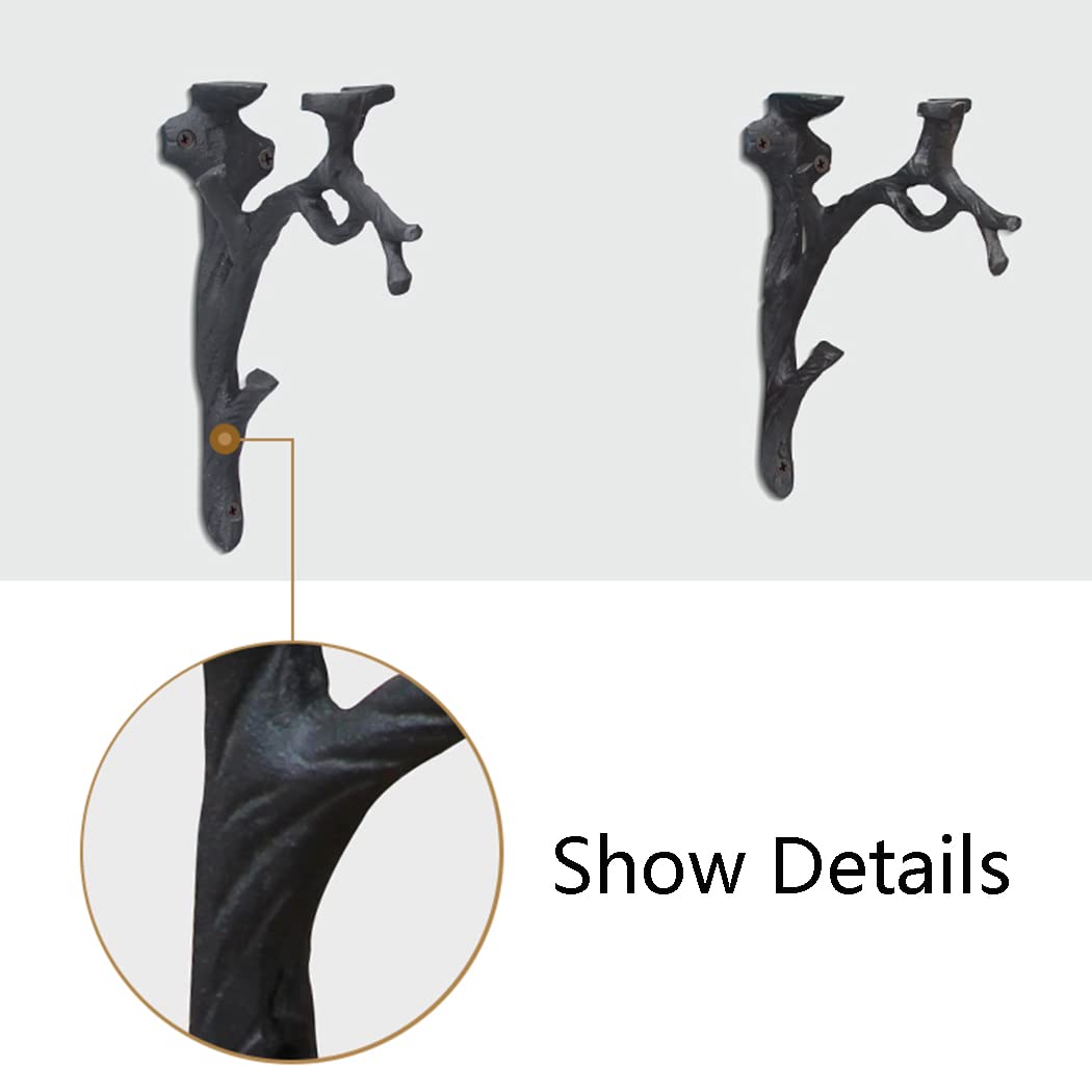 Staffe Per Mensole In Ghisa - 2 Pezzi, 200x85mm, Capacità 50kg, Stile Retrò, Per Interni Ed Esterni - Foto 8