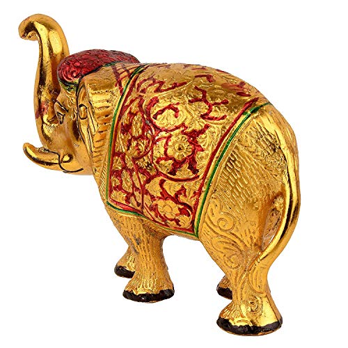Image of KridayKraft Metal Elephant Small Size Multicolor for Showpiece Enhance Your Home,Office & Table and Gift for Have House Warming Anniversaries, Birthday...