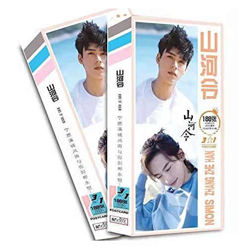 Crazyoasis 188 Pcs/Set Word of Honor Large Postcard Shan He Ling Star Character Greeting Cards Gong Jun, Zhang Zhehan Message Card
