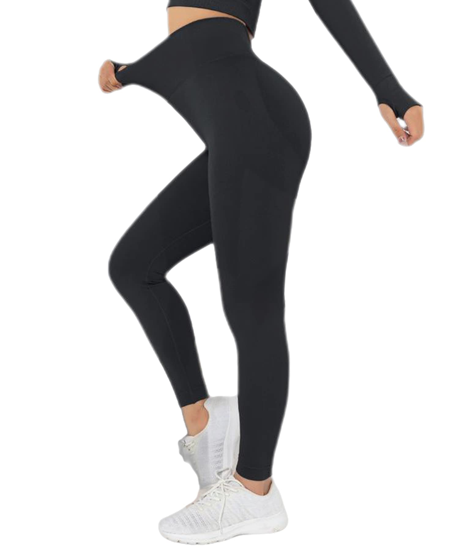 Merlvida Leggins Sportivi Donna Vita Alta Leggings Push Up Pantaloni Palestra Controllo della Pancia Anticellulite Pantacollant Opaco Elastici Tuta Collant Abbigliamento Sportivo Donna Yoga Fitness