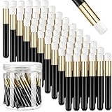 60 Pieces Lash Shampoo Brushes with Container, Eyelash Extension Cleansing Brush Nose Pore Cleaning...