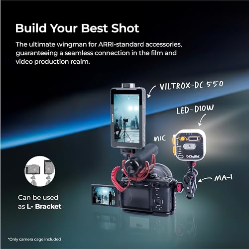Image of DIGITEK Professional Cam Cage (S) for Sony FX3 /FX30 Series Cameras, Lightweight Aluminum Cage with HDMI Cable Clamp & Quick Tripod Mounting