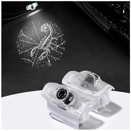 Never Fade HD Car Door Lights Zodiac Logo?2 Pcs Ghost Shadow Puddle LED Lamp Upgraded Welcome Courtesy Projector Compatible with Toyota All Models/Lexus All Models/Infiniti Most Models (Scorpio)