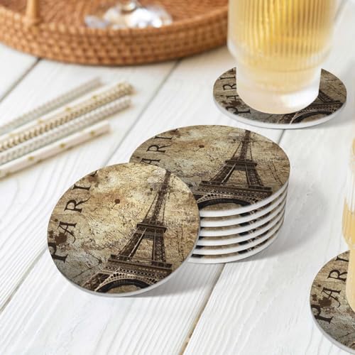 Dessous de verre en liège et céramique absorbante avec support - 5