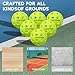 cyclotron 6-Pack Premium Pickleball Balls - USAP Approved, 40 Holes Outdoor/Indoor Pickle Balls with Bag, Perfectly Balanced, High Bounce True Flight, Pickle Ball for Tournament Play(Green)