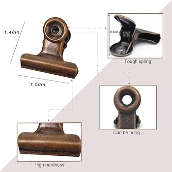 Amazon.com : Bulldog Clips with Hole for Push-pin, Paper