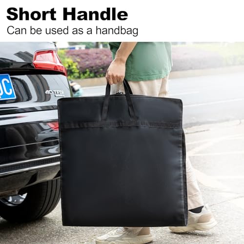 52-Inch Garment Bag for Travel & Storage Suit and Dress Carrier with 2 Pockets and Carry Handles Garment Covers Bags Perfect for Business Trips, Vacations, and Wedding (Black-2 Packs)3