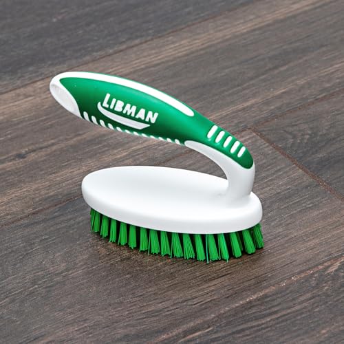 Image of LIBMAN Small Scrub Brush - Heavy Duty Scrub Brush with Strong Stiff Bristles - 3 Pk Durable Cleaning Brushes for Cleaning Bathroom, Kitchen, Floor, Shower, Sink, Tub, Carpet - PET Bristles