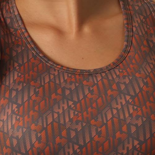 Image of SOIE Women's Medium Impact Quick Dry Padded Racerback Printed Athleisure Sports Bra