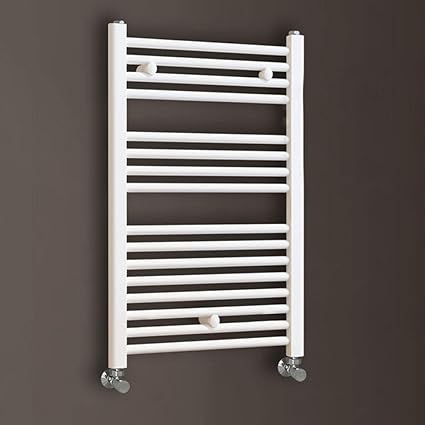 Kibath L305474 Toallero Secatoallas radiador para integrar en Circuito de Agua Caliente, Tubos de Acero con Acabado Lacado en Blanco 800x500. Válido ...