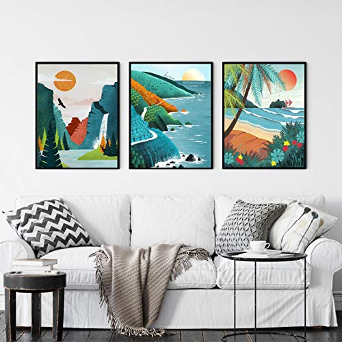 Affiches Voyage Hawaii Toile 50x70 cm Solution Murale pour Transformer un Salon Terne sans Effort