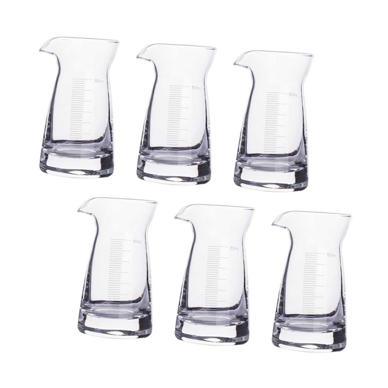 Tasses À Mesurer De 80 ML pour 6 Lignes De Graduation en Verre Sûr pour Bar Ménage Restaurant