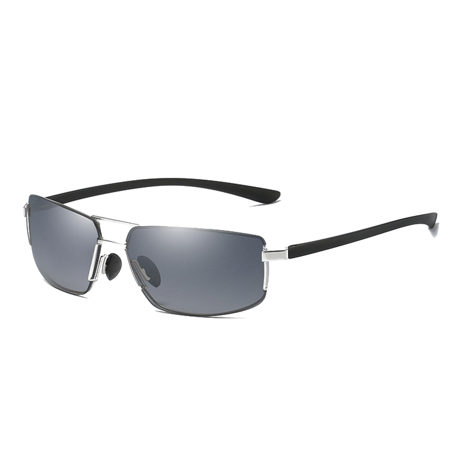 Gafas de sol polarizadas para hombre, sin montura, ultraligeras, TR90, para conducir
