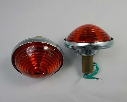 Conjunto de luz de lámpara de lente ámbar de señal de giro o parque combinado para Willys Jeep CJ-3B CJ3 CJ5 CJ6
