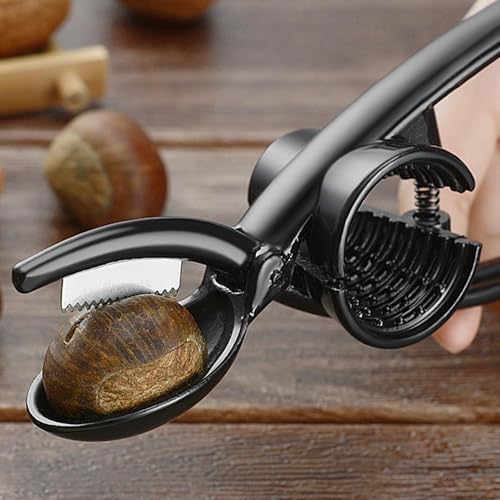 Walnut Pliers Breaker, Chestnut Opener Tool, Metal Nut Breaker, Non-Slip Nut Cracker, Multifunctional Chestnut Clip, Portable Nut Cracker, Kitchen Nut Tool, Chestnut Cracking Tool for Kitchen - immagine 3