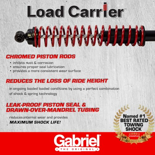 Image of Gabriel 43111 Load Carrier Towing & Hauling Rear Spring Shocks Fits Chevrolet C10, K10, C20, K20, Blazer, Suburban, GMC C1500, K1500, C2500 & K2500 Trucks and SUVs (Pair)